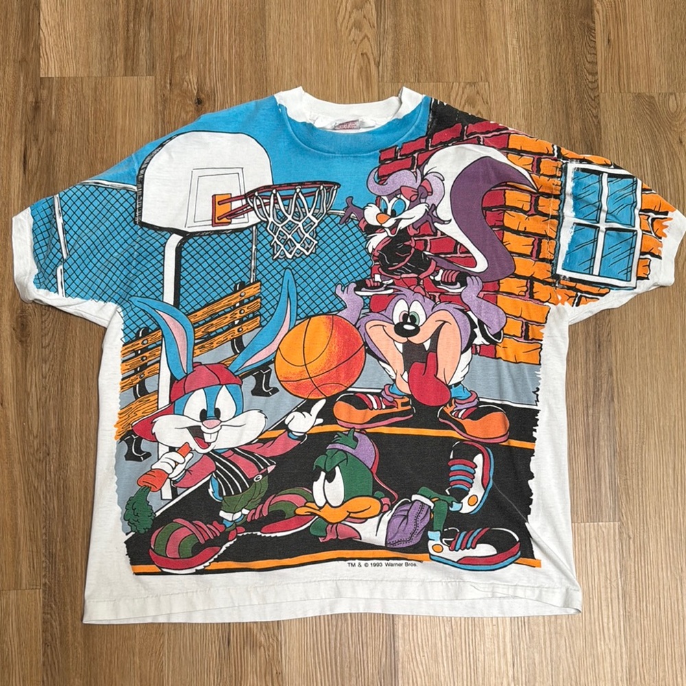 Space Jam Vintage Cartoon Graphic T-Shirt